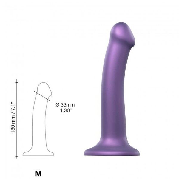 Strapon attachment Strap-On-Me Mono Density Dildo Violet M, diameter 3.3cm, single-layer silicone, flexible