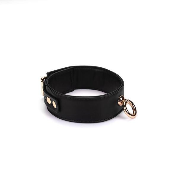 Нашийник з повідцем Liebe Seele Black Organosilicon Collar with Leash SO9484 фото