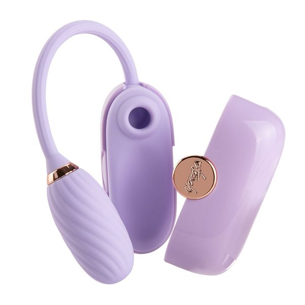 Purple Louis Vibrate Clitoral Vacuum Stimulator with Vibrating Egg by Otouch, in Case