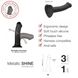 Насадка для страпону Strap-On-Me Mono Density Dildo Violet M, діам. 3,3 см, одношаровий силікон, гну SO3570 фото 5