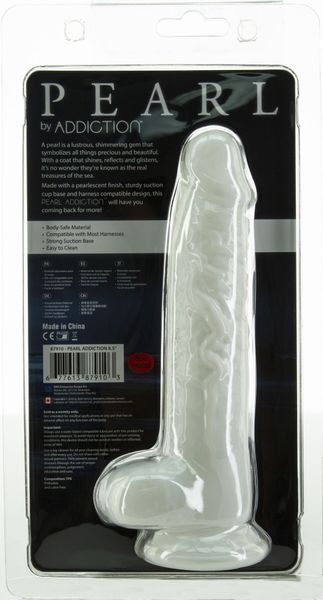 Фаллоимитатор ADDICTION Pearl 8.5" Dildo with Balls, вибропуля в подарок SX3157 фото