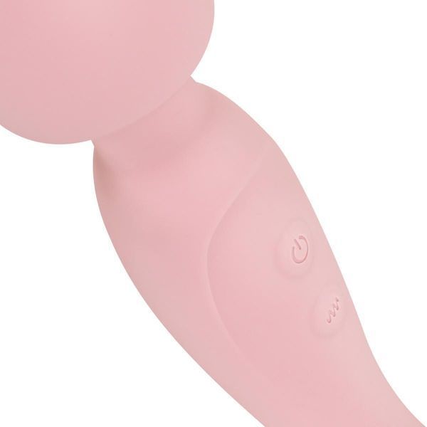Двосторонній масажер-вібратор Good Vibes Only &ndash; SIMI Double-Sided Wand Vibrator Soft Silicone &ndash; Pink SX3076 фото