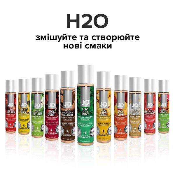 JO H2O Water-Based Lubricant - Cool Mint (30ml) Sugar-Free, Vegetable Glycerin