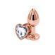 Анальна пробка NS Novelties Rear Assets - Rose Gold Heart - Small - Clear SX4367 фото 1