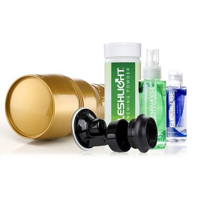 Fleshlight STU Value Pack: suction cup, lubricant, cleaner, and renewer