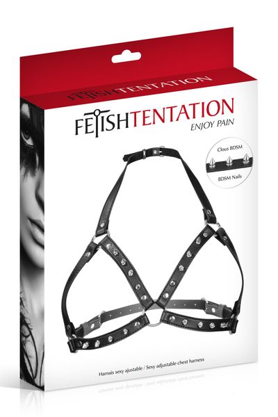 Harness with metal spikes Fetish Tentation Sexy Adjustable Chest Harness