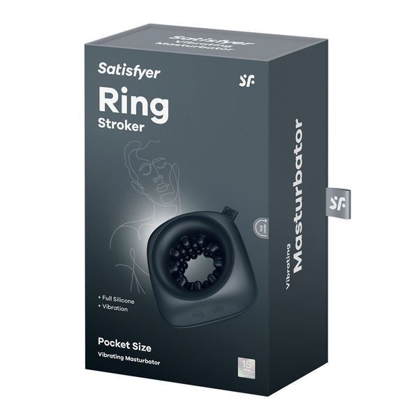 Satisfyer Ring Stroker Masturbator, 12 Vibration Modes, Versatile, Compact