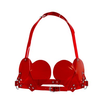 Hearts bra Feral Feelings - Hearts Bra Red Transparent