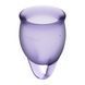 Satisfyer Feel Confident Menstrual Cup Set (Lila), 15ml and 20ml, Storage Bag
