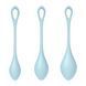Satisfyer Yoni Power 2 Light Blue Yoni Bead Set, diameter 2-2.5-3 cm, weight 22-44-73 g