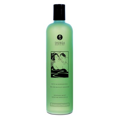 Shunga Shower Gel - Sensual Mint (500 ml) with plant oils and vitamin E