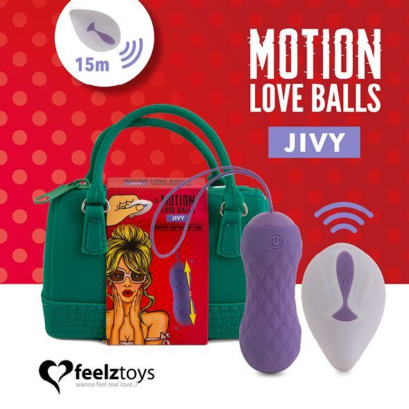 FeelzToys Motion Love Balls Jivy with Remote Control, 7 Modes