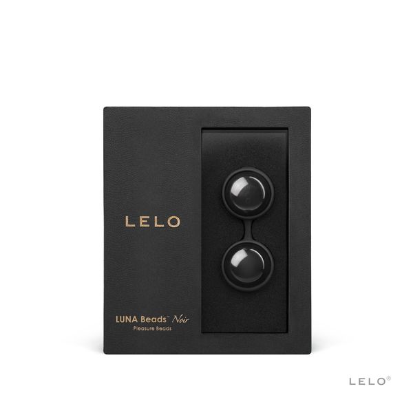 Vaginal Balls, LELO Luna Beads Noir Black, Offset Center of Gravity, Diameter 2.9cm, 2x37g