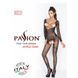 Passion BS031 black bodystocking, open-chested jumpsuit, Black