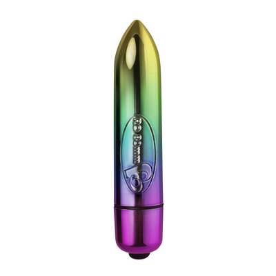 Rocks Off Coloured 7 Speed RO-80mm Rainbow vibrating bullet