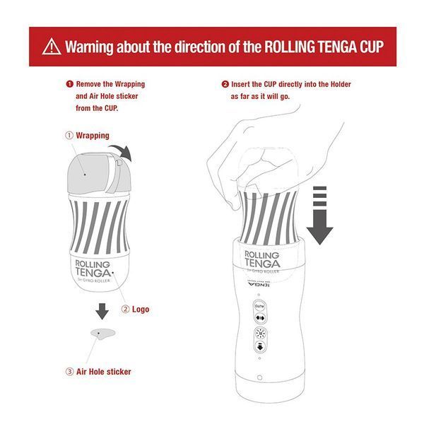 Автоматичний мастурбатор Tenga VACUUM GYRO ROLLER SET, ротація та вакуум, сумісний з Tenga Cup SO7041 фото