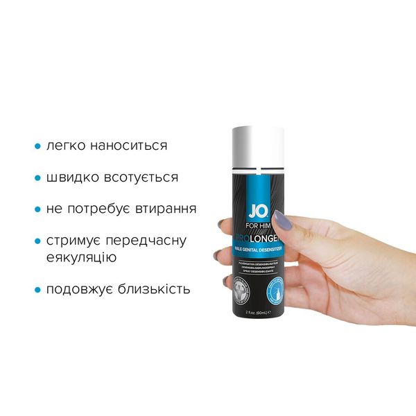 Delay spray System JO Prolonger Spray with Benzocaine (60 ml) does not contain mineral oils