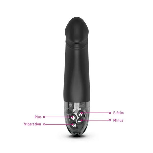 Mystim Real Deal Neil Black Edition Vibrator with Electrostimulation