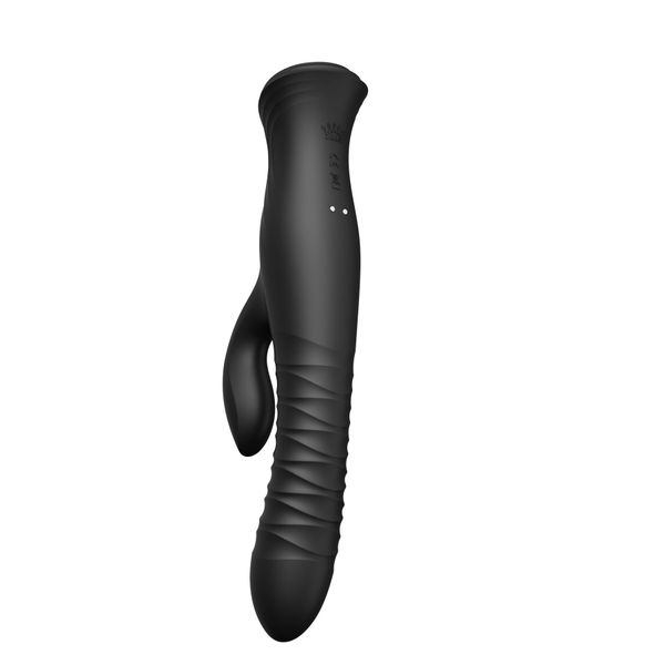 Zalo Mose Obsidian Black Pulsator Rabbit Vibrator with Heating up to 42°C, Swarovski crystal