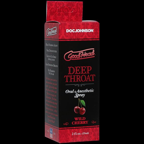 Doc Johnson GoodHead DeepThroat Spray – Wild Cherry 59ml for deep throat