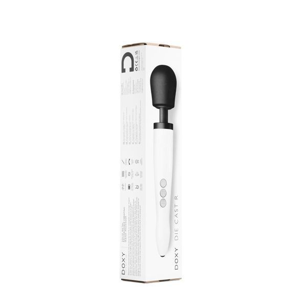 DOXY Die Cast R Stardust White Vibrator, Rechargeable, Up to 9000 RPM