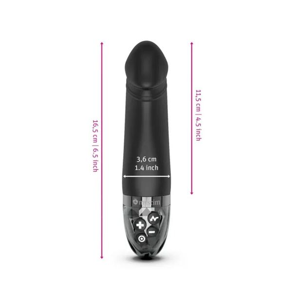 Mystim Real Deal Neil Black Edition Vibrator with Electrostimulation