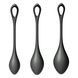 Satisfyer Yoni Power 2 Black Yoni Bead Set, diameter 2-2.5-3 cm, weight 22-44-73 g