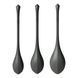 Satisfyer Yoni Power 2 Black Yoni Bead Set, diameter 2-2.5-3 cm, weight 22-44-73 g