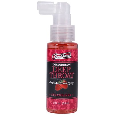 Doc Johnson GoodHead DeepThroat Spray – Sweet Strawberry 59ml for deep throat