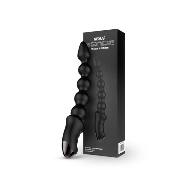 Анальний вібратор-намисто Nexus BENDZ Bendable Vibrator Probe Edition, ефект пам’яті форми SO6637 фото