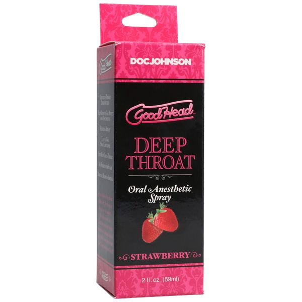 Спрей для мінету Doc Johnson GoodHead DeepThroat Spray - Sweet Strawberry 59 мл для глибокого мінету SO2801 фото