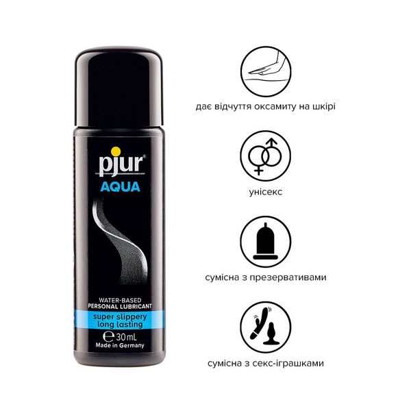 Water-based lubricant pjur Aqua 30 ml, velvety skin effect without sticking