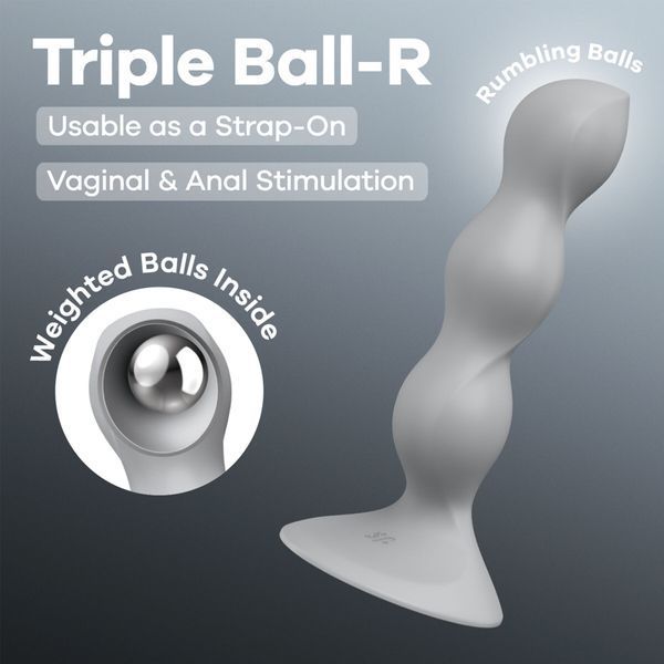 Анальный стимулятор-бусины Satisfyer Triple Ball-R Grey SX3547 фото