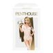 Penthouse Sugar Drop XL Bodystocking with Closed Bodysuit and Stockings, White