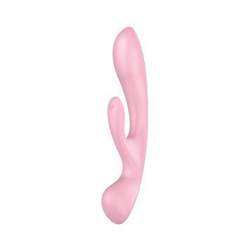 Двосторонній вібратор-кролик Satisfyer Triple Oh Pink, 3 мотори, руків&rsquo;я-масажер SO7780 фото