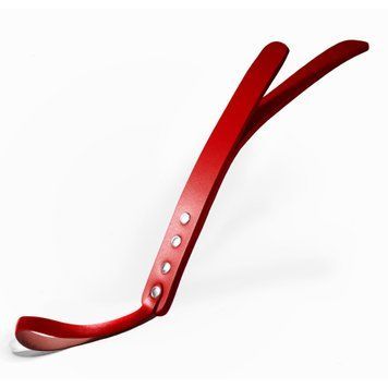 Feral Feelings Leather Mini Paddle, Red, two-layer, genuine leather