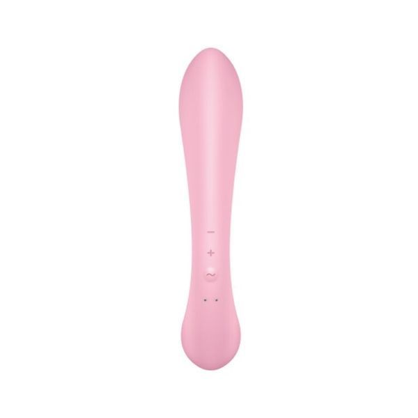 Двусторонний вибратор-кролик Satisfyer Triple Oh Pink, 3 мотора, рукоятка-массажер SO7780 фото