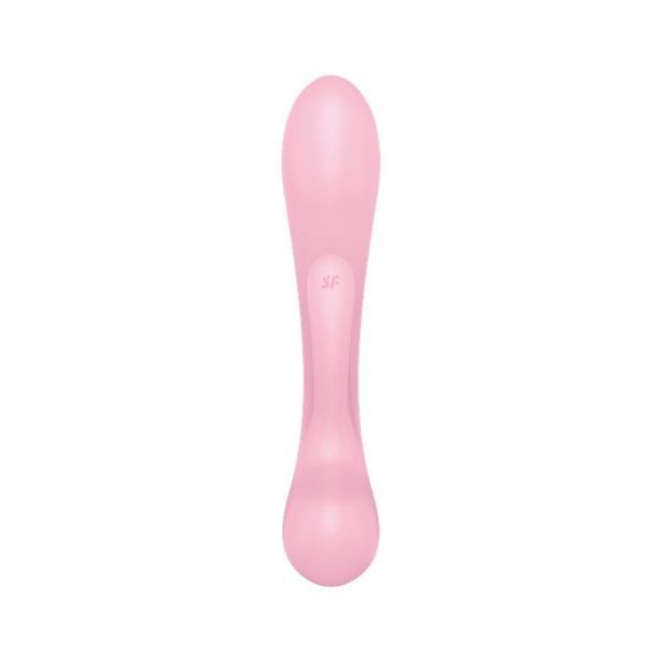 Двусторонний вибратор-кролик Satisfyer Triple Oh Pink, 3 мотора, рукоятка-массажер SO7780 фото
