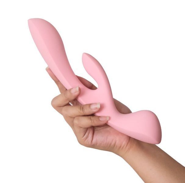 Двусторонний вибратор-кролик Satisfyer Triple Oh Pink, 3 мотора, рукоятка-массажер SO7780 фото