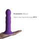 Adrien Lastic Hitsens 3 Purple Vibrating Dildo, great for strap-ons, 4cm diameter, 18.2cm length