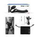 Strap-On-Me MULTI ORGASM Black S Adjustable Vibrating Strap-On with Vacuum Stimulation, Red