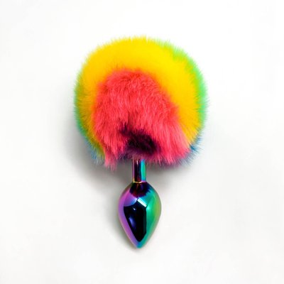 Anal plug Wooomy Filippi S, with fluffy tail, diameter 2.8 cm, length 7 cm