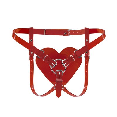 Трусики Серце для страпону Feral Feelings - Hearts Strap-on Belt Red SO9315 фото