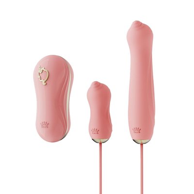 Zalo UNICORN Set Pink 3-in-1 Set, Vibrating Egg, Pulsator, Clitoral Vacuum Stimulator