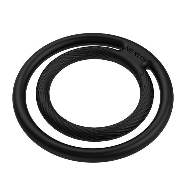 Nexus Enduro Double Cock Ring, One Size Fits All Penis and Testicles