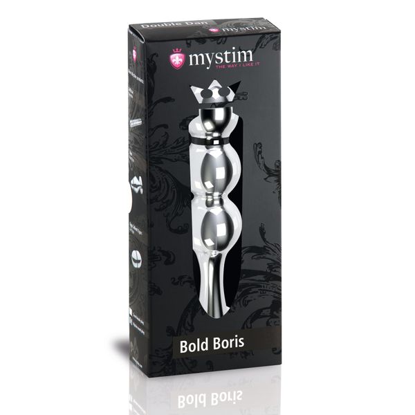 Mystim Bold Boris metal dildo for electrostimulation, diameter 3.2cm