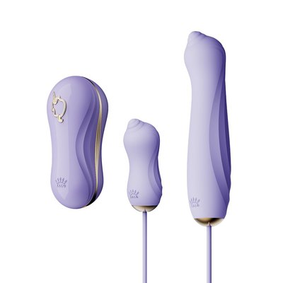 Zalo UNICORN Set Violet 3-in-1 Set, Vibrating Egg, Pulsator, Clitoral Vacuum Stimulator