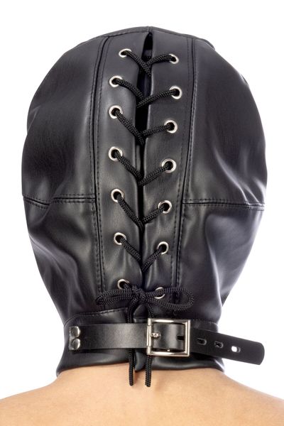 BDSM hood with removable mask Fetish Tentation BDSM hood in leatherette with removable mask