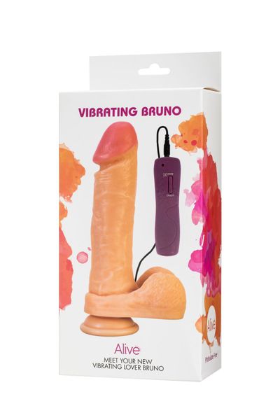 Alive Bruno vibrating dildo, PVC, diameter 4.3 cm