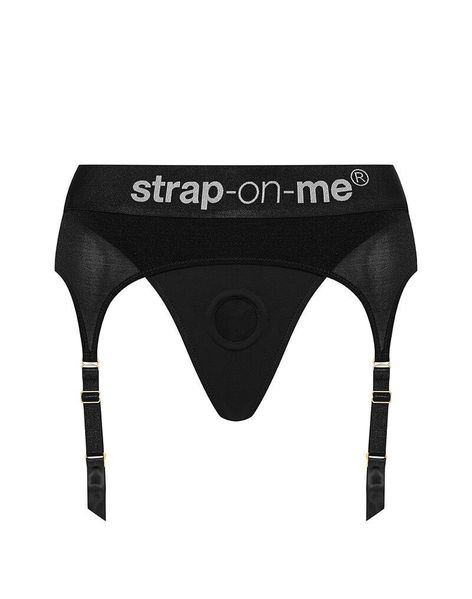 Strap-on harness panties with garter straps Strap-On-Me REBEL HARNESS - S